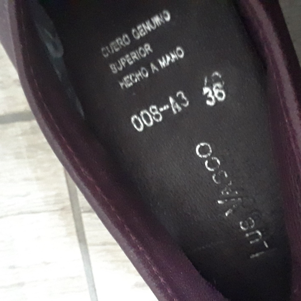 LUS VASCO..HANDMADE LEATHER SLIPONS..SIZE 36 - Picture 3 of 7